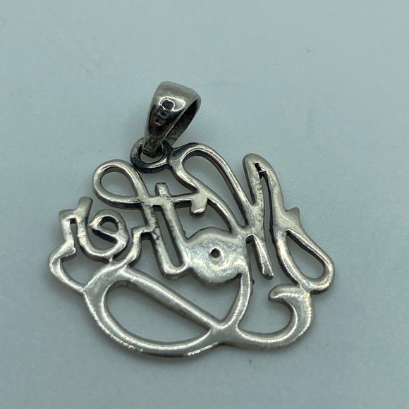 Vtg Sterling & Diamond Mother Mom Pendant .9” - Picture 3 of 4